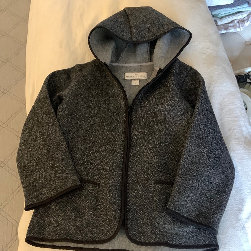 American Widgeon Hooded Zip Front Jacket - size 6
